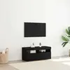 vidaXL Armoire TV noir imitation chêne 90 x 35 x 40 cm Bois composite