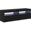 Vidaxl meuble tv 2 pcs chêne noir 60 x 35 x 40 cm bois d'ingénierie