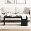 vidaXL Table Basse Vidaxl Chêne Noir 90x45x35 Cm En Bois D'ingénierie