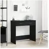 vidaXL Bureau Vidaxl Noir En Chêne 80x40x75 Cm En Bois D'ingénierie