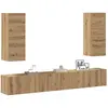vidaXL Ensemble de meuble TV mural 4 pcs chêne artisanal
