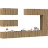 vidaXL Ensemble de meuble TV mural 7 pcs chêne artisanal