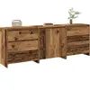 vidaXL Buffet 3 pcs vieux bois bois d'ingénierie