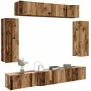 vidaXL Ensemble de Meuble TV Mural 6 pcs Vieux Bois Bois d'ingénierie