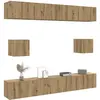 Vidaxl - Ensemble de meuble tv mural 6 pcs chêne artisanal