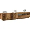Vidaxl - Meuble tv avec lumières led vieux bois bois d'ingénierie