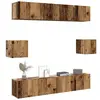 Vidaxl ensemble de meuble tv mural 6 pcs vieux bois bois d'ingénierie