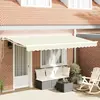 vidaXL Tissu de remplacement de store  pour cadre 4x2 m Crème