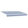 vidaXL Toile de rechange pour auvent Bleu et Blanc 330 x 195 cm