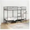 vidaXL Vidaxl Lit Superposé Sans Matelas Noir 90x190 Cm Acier