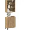 vidaXL Buffet avec armoire murale chêne artisanal bois d'ingénierie