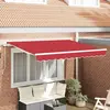vidaXL Tissu de remplacement auvent  pour cadre de 300 x 250 cm Rouge
