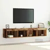 vidaXL Meubles TV  avec lumières LED 2 pcs Bois ancien 80x30x30 cm