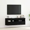 vidaXL Meuble TV mural Chêne noir 60 x 30 x 40 cm Bois d'ingénierie