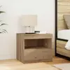 vidaXL Cabinet de chevet avec tiroir Chêne artisanal 50 x 40 x 45 cm