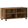 vidaXL Meuble Tv Vidaxl En Vieux Bois 90x35x35 Cm En Bois D'ingénierie