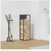 Vidaxl - Portant de bois chauffage anthracite 25x25x80 cm