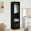 vidaXL Armoire Vidaxl En Chêne Noir 50x50x200 Cm En Bois D'ingénierie