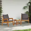 VIDAXL Ensemble De Bistro 3 Pièces Avec Coussins En Bois D'acacia