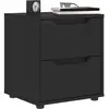 vidaXL Table de chevet VISNES noir 45x40x50 cm bois d'ingénierie