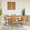 vidaXL Table de Jardin Gris 160 x 80 x 75 cm Bois d'Acacia Massif
