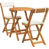 Vidaxl ensemble de salle à manger pour jardin 3 pcs huile naturelle