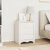 vidaXL Table basse Drammen Blanc 45 x 35 x 56 cm Bois de pin massif