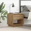 vidaXL Table de nuit Chêne artisanal 45 x 34 x 44 cm Bois d'ingénierie
