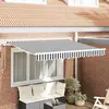 vidaXL Store rétractable anthracite et blanc 300 x 200 cm