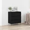 vidaXL Buffet avec tiroir Chêne noir 60 x 35 x 70 cm Bois d'ingénierie