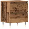 vidaXL Table De Chevet Vidaxl Vieux Bois 40x35x50 Cm En Bois Aggloméré