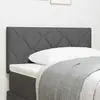 vidaXL Tête de lit  Design Blocs de Diamant Gris Foncé 90 cm Tissu
