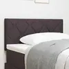Tête De Lit Avec Des Lumières À Led Réglable Marron 90 Cm Tissu Vidaxl
