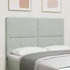 Tête De Lit Led Geometric Manuel Gris Clair 144 Cm Velours Vidaxl