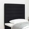 vidaXL Tête de lit LED  Design Lignes Noire 80 cm Tissu