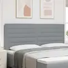 vidaXL Tête de Lit LED  Design Lignes Gris Clair 200 cm Tissu