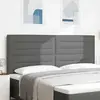 vidaXL Tête de Lit LED Design Lignes Gris Foncé 100 cm Tissu