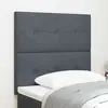 vidaXL Headboard LED  Gris Foncé 80 cm Velours