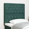 vidaXL Tête de lit LED avec tête de lit Vert foncé 100 cm Polyester