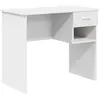 vidaXL Bureau  avec Rangement Blanc 90x49.5x75 cm en Bois d'ingénierie