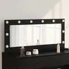 vidaXL Vidaxl Miroir De Maquillage Chêne Noir Bois, Verre Moyen