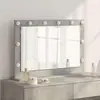 vidaXL Miroir de beauté  Gris béton Verre 80 x 55 x 18 cm Miroir