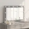 vidaXL Miroir de vanité avec miroir Gris Sonoma 80 x 55 x 18 cm