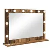 vidaXL Miroir de vanité  Bois ancien Bois récupéré solide et verre
