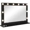 vidaXL Miroir de vanité Rectangulaire Chêne noir 80 x 15 x 18 cm