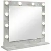 vidaXL Miroir de vanité Rectangulaire Gris béton 60 x 55 x 18 cm
