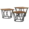 vidaXL Tables D'appoint Vidaxl 3 Pcs En Vieux Bois En Bois Reconstitué