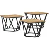 vidaXL Table basse 3 pcs Chêne artisanal Bois d'ingénierie et acier
