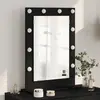 vidaXL Vidaxl Miroir De Coiffure Chêne Noir Bois 70 X 50 X 18 Cm