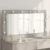 vidaXL Miroir de vanité  Gris béton Béton 100 x 55 x 18 cm Miroir
